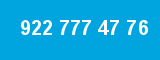922 777 47 76 922 777 47 76